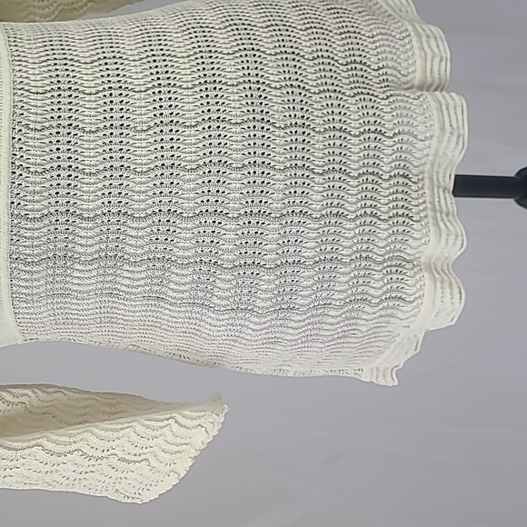 Guinevere Anthropologie women XS crochet 3/4 sleeve smocked waist lace - Picture 3 of 6